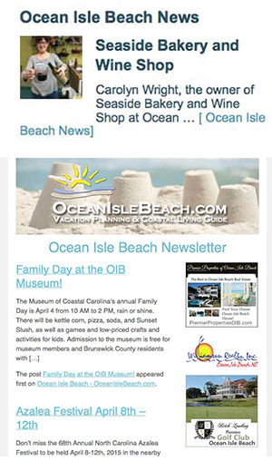 Ocean Isle Beach Newsletter
