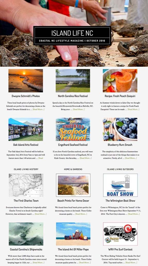 October Issue Island Life NC